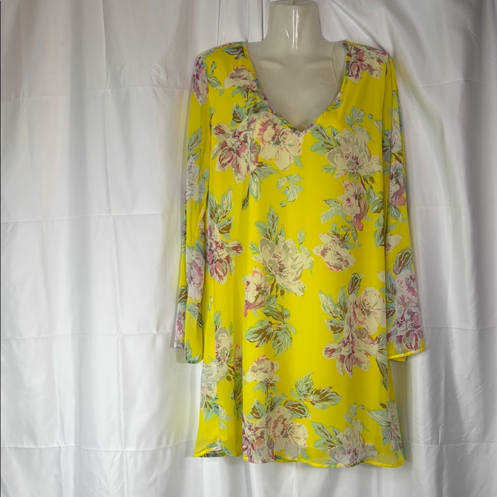 Pinkblush Yellow Bell Sleeve Sundress